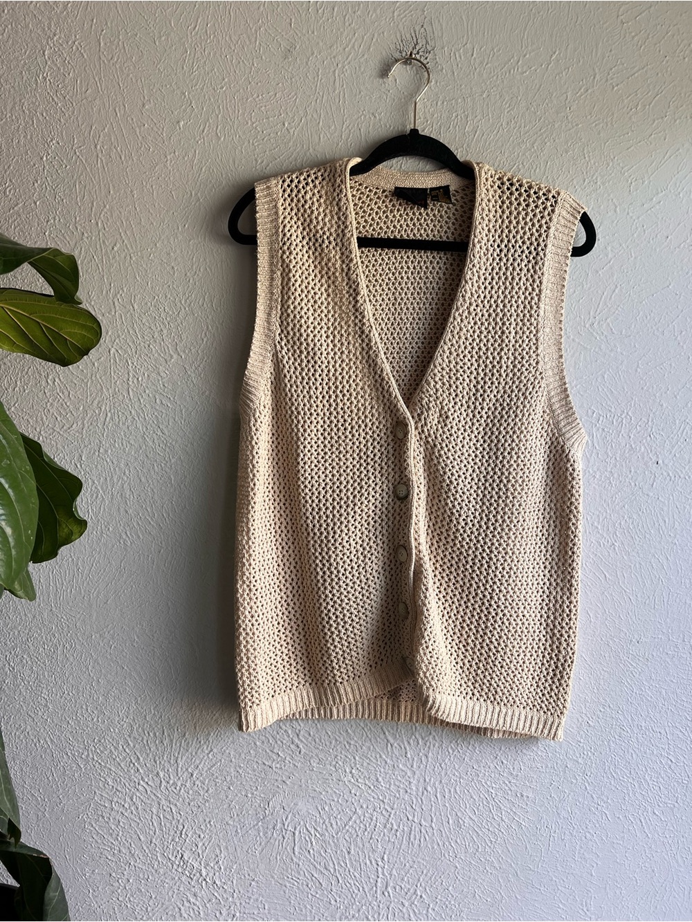 Vintage Liz Sport silk and cotton vest 
Petite small